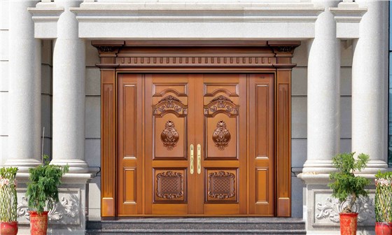 四开铜门定制_四开铜门系列_别墅铜门定制