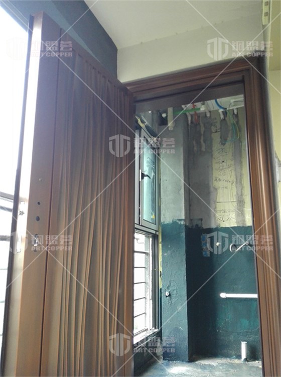 单开铜门实景案例_单开铜门现场图片 单开铜门实景案例_单开铜门现场图片