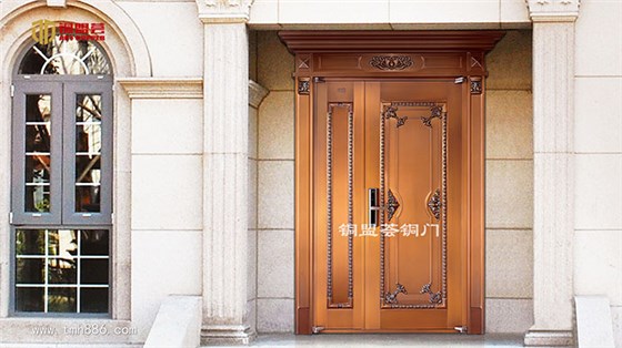 赵小姐所选子母铜门款式_铜盟荟铜门
