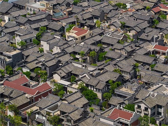 【中式风格铜门】铜盟荟铜门助力香洲埠_中式风格四合院铜门