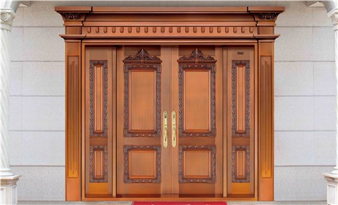 L001铜盟世家,别墅铜门,豪华铜门,四开铜门