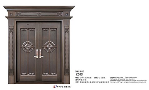 K013锦上添花,别墅铜门,豪华铜门,双开铜门