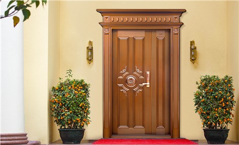 M006帝湖海湾,子母铜门,铜门子母门,室外门