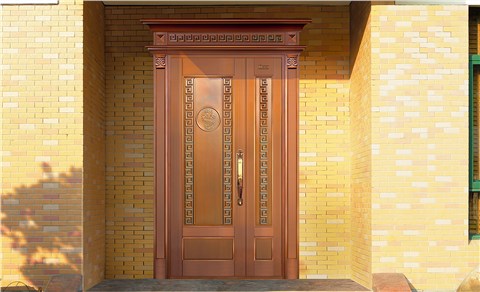 M018风华绝代,子母铜门,铜门子母门,室外门