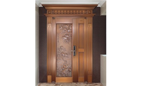 M010富贵满屋,子母铜门,铜门子母门,室外门