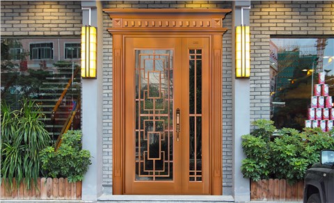 M030唯我独尊,子母铜门,铜门子母门,室外门