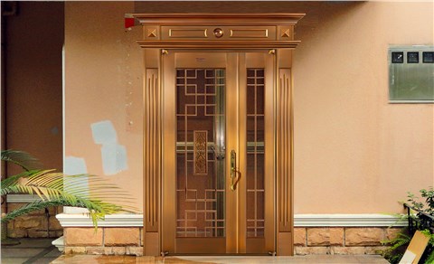 M033学富五车,子母铜门,铜门子母门,室外门