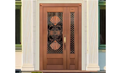 M036倾国倾城,子母铜门,铜门子母门,室外门