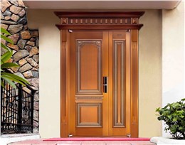 M015云都新苑,子母铜门,铜门子母门,室外门