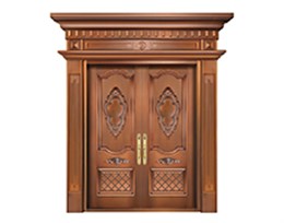 K011紫气东来,别墅铜门,豪华铜门,双开铜门