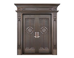 K013锦上添花,别墅铜门,豪华铜门,双开铜门