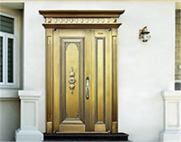 M001望族新城,子母铜门,铜门子母门,室外门