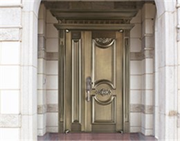 M003银马郡庭,子母铜门,铜门子母门,室外门