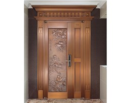 M010富贵满屋,子母铜门,铜门子母门,室外门