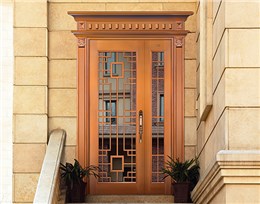 M029龙马精神,子母铜门,铜门子母门,室外门