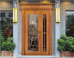 M030唯我独尊,子母铜门,铜门子母门,室外门