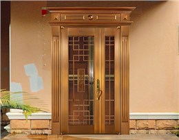 M033学富五车,子母铜门,铜门子母门,室外门