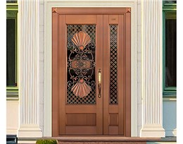 M036倾国倾城,子母铜门,铜门子母门,室外门