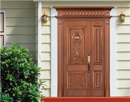 H005凤凰飞来,子母铜门,铜门子母门,室外门