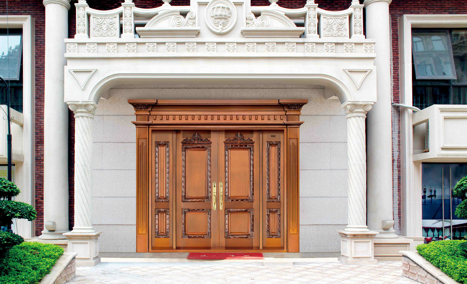 铜盟荟/铜门/别墅铜门/四开铜门