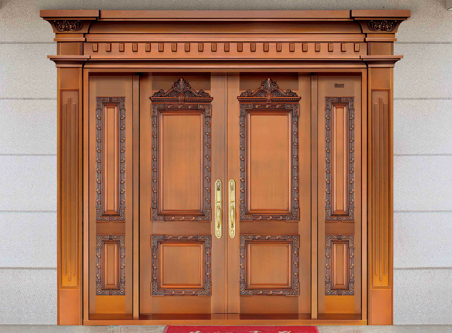 铜盟荟/铜门/别墅铜门/四开铜门