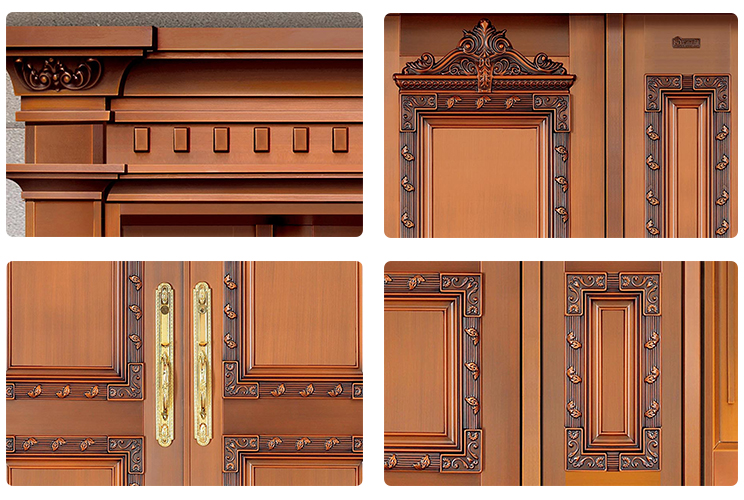 铜盟荟/铜门/别墅铜门/四开铜门/细节图