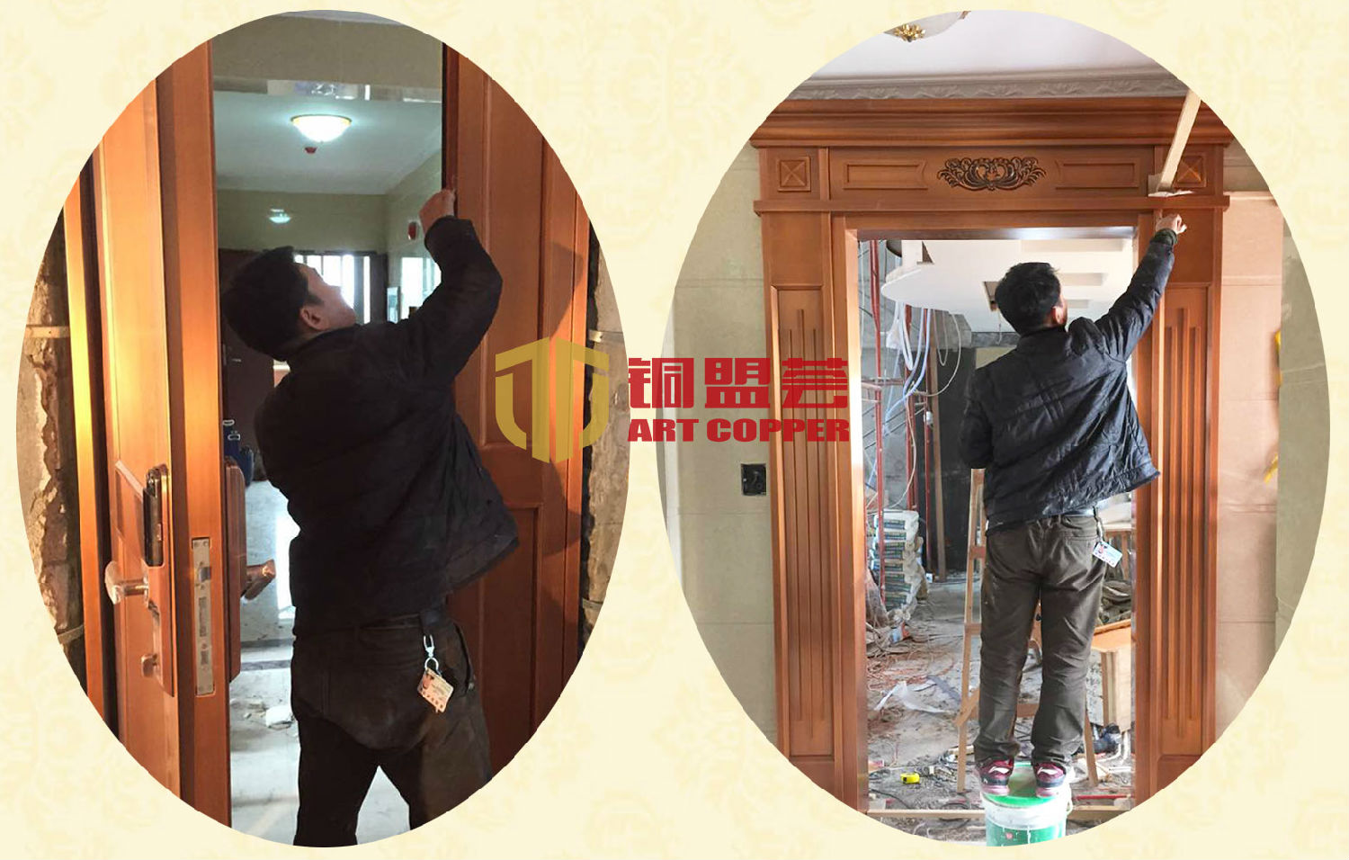 铜门安装案例_铜盟荟