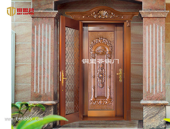 北京门窗铜门厂_铜盟荟铜门
