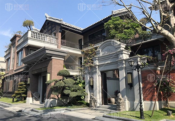 中式风格双开铜门_四合院双开铜门