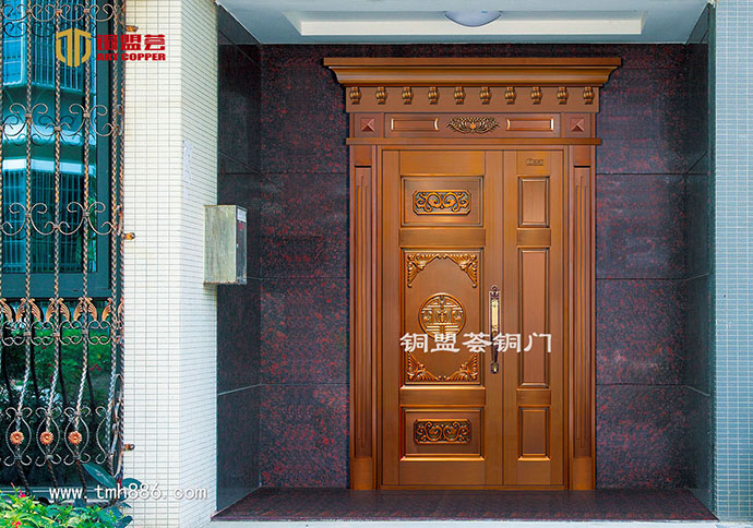 别墅门铜门日常保养的小常识_铜盟荟铜门