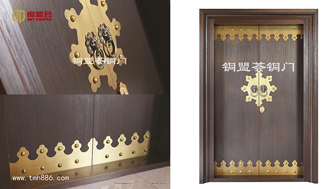 别墅大门效果图_铜盟荟铜门