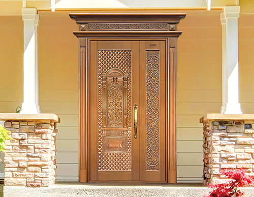 M019国色天香,子母铜门,铜门子母门,室外门